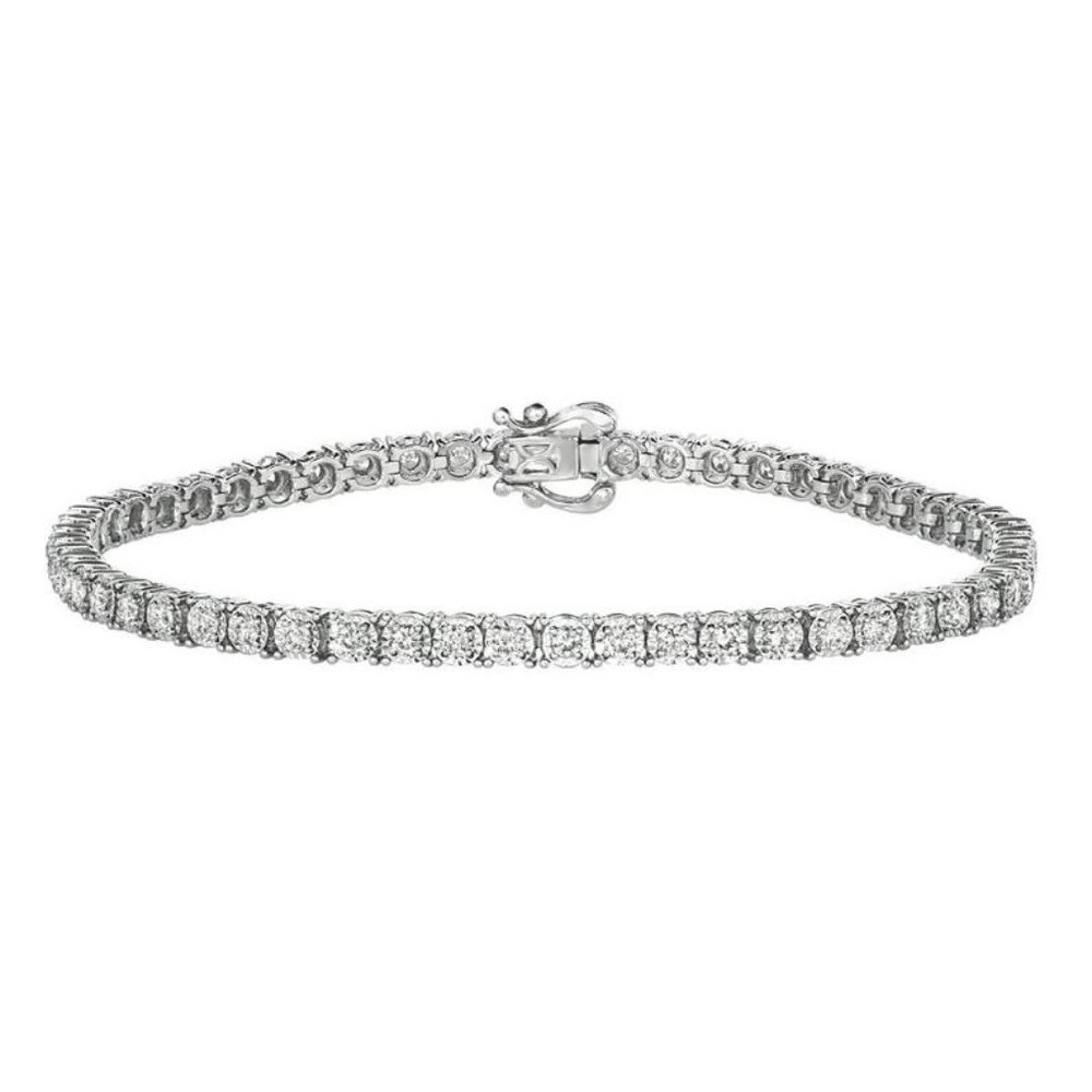 1.50 Carat Diamond Illusion Bracelet 14K